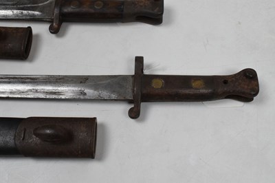 Lot 291 - Two pattern 1888 bayonets, with double ended 12" blades