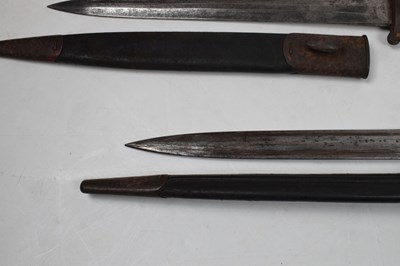 Lot 291 - Two pattern 1888 bayonets, with double ended 12" blades