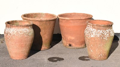 Lot 571 - Two pairs of terracotta garden planters