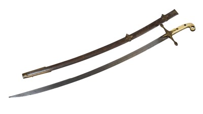 Lot 236 - A Georgian officer's Mameluke sword, curved single edged 31" blade