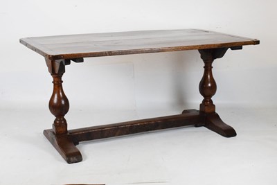 Lot 529 - Reproduction oak refectory table