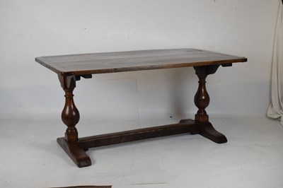 Lot 529 - Reproduction oak refectory table