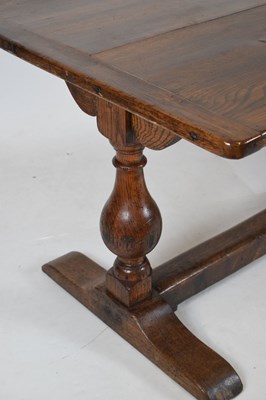 Lot 529 - Reproduction oak refectory table