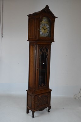 Lot 433 - Reproduction oak longcase clock