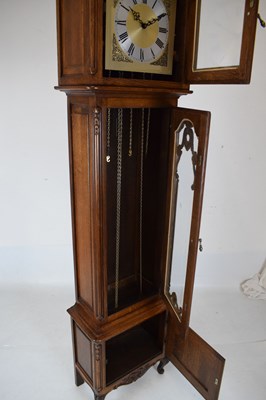 Lot 433 - Reproduction oak longcase clock