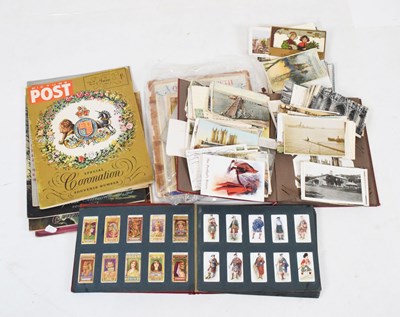 Lot 203 - Quantity of cigarette cards, postcards