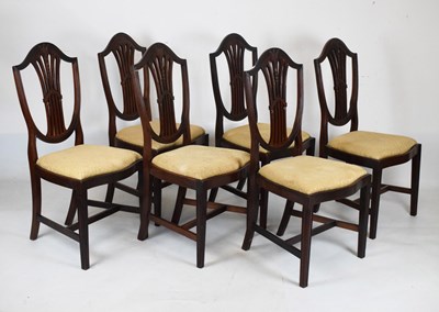 Lot 450 - Set of six mahogany chairs