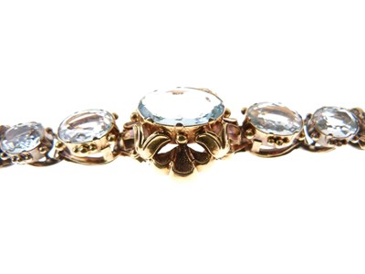 Lot 14 - Victorian aquamarine bracelet