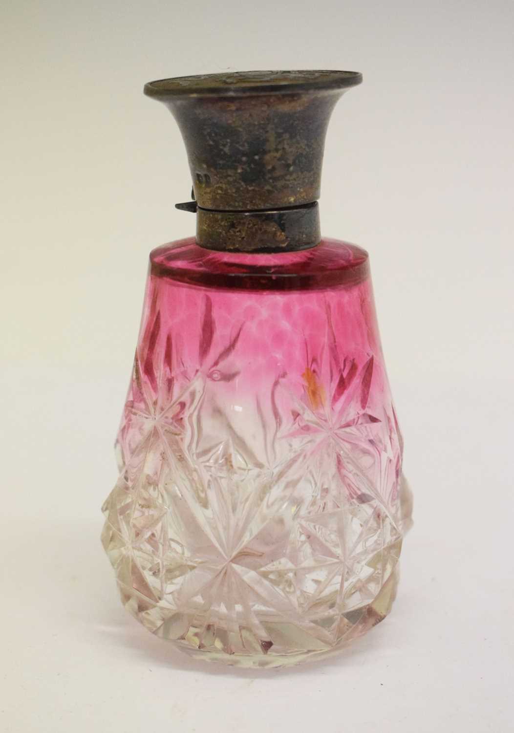 Lot 123 - Circa 1900 silver-mounted scent bottle