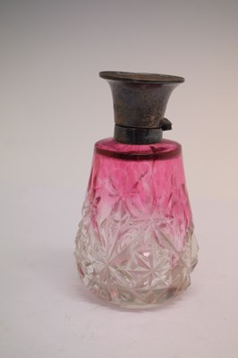 Lot 123 - Circa 1900 silver-mounted scent bottle