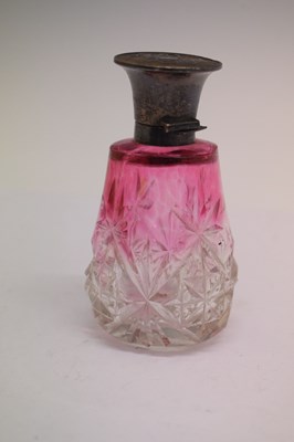 Lot 123 - Circa 1900 silver-mounted scent bottle