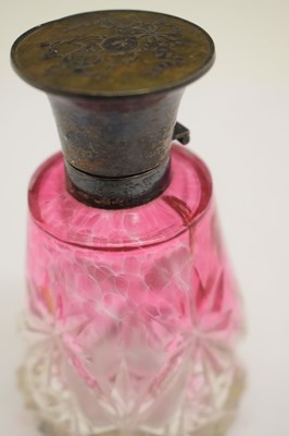 Lot 123 - Circa 1900 silver-mounted scent bottle