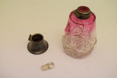 Lot 123 - Circa 1900 silver-mounted scent bottle