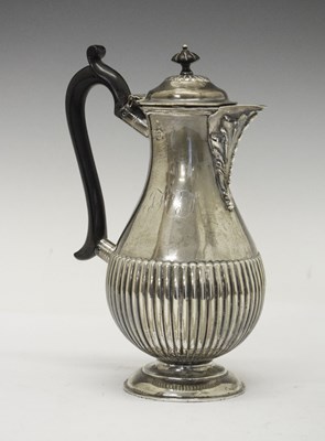 Lot 163 - Late Victorian silver hot water jug, London 1900