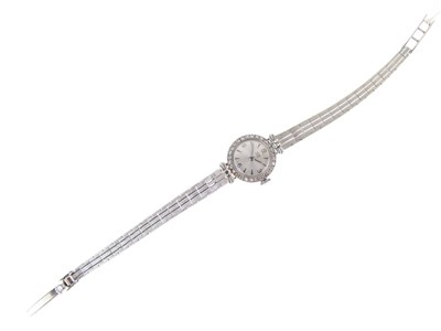 Lot 50 - Tudor Royal - Lady's 9ct white gold and diamond set bracelet watch