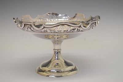 Lot 80 - George V silver pedestal fruit bowl, Martin Hall & Co Ltd