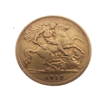 Lot 171 - George V gold half sovereign, 1912