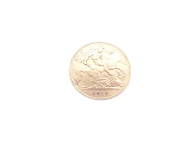 Lot 171 - George V gold half sovereign, 1912