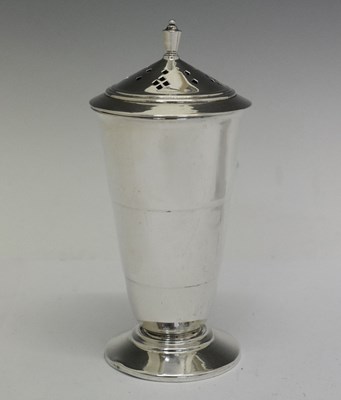 Lot 130 - George VI Art Deco-style silver sugar caster