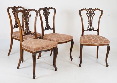 Lot 479 - Set of four early 20th Century salon or dining chairs