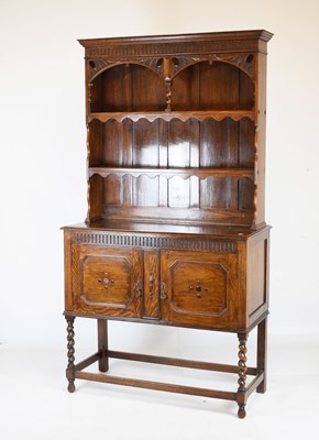 Lot 532 - Early 20th Century carved oak dresser