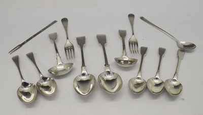 Lot 157 - Quantity of Georgian and later flatware