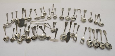 Lot 158 - Quantity of Victorian and later silver spoons and cutlery