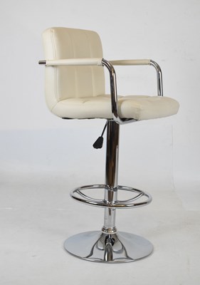 Lot 530 - Cream finish adjustable bar stool