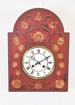 Lot 440 - Continental painted wall clock