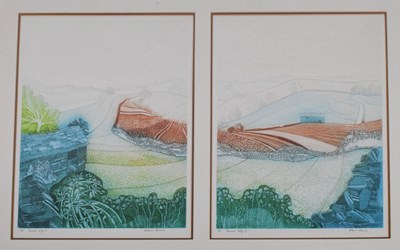 Lot 427 - Robert Barnes, (modern) - Signed pair of Limited edition prints - 'Pennine Way'