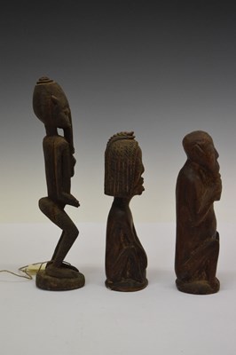 Lot 228 - Ethnographica - African tribal figure and six assorted African artefacts