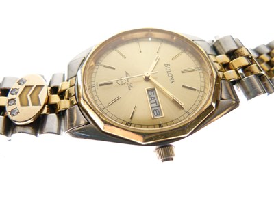 Lot 115 - Bulova - Two gentleman's Marine Star quartz wristwatches