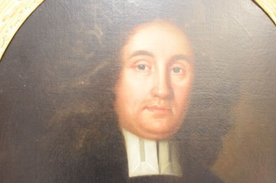 Lot 429 - 18th Century English School - Oil on canvas - Portrait of a cleric