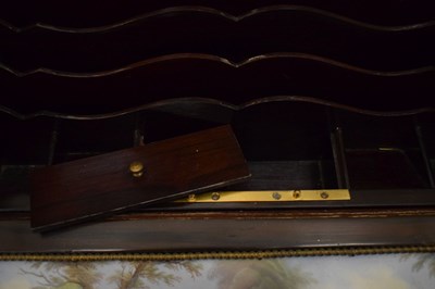 Lot 162 - 19th Century rosewood and porcelain mounted stationery box