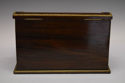 Lot 162 - 19th Century rosewood and porcelain mounted stationery box