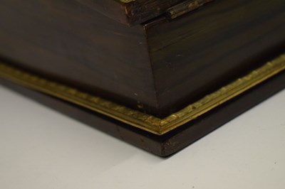 Lot 162 - 19th Century rosewood and porcelain mounted stationery box