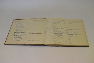 Lot 384 - Earl's Court Visitor's book, 1950s