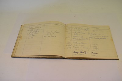 Lot 384 - Earl's Court Visitor's book, 1950s