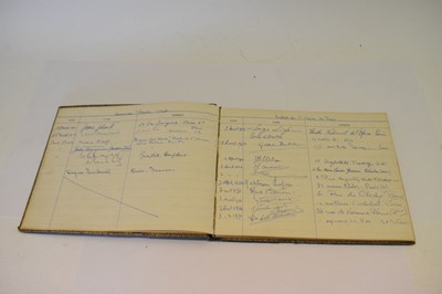 Lot 384 - Earl's Court Visitor's book, 1950s