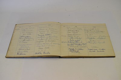 Lot 384 - Earl's Court Visitor's book, 1950s