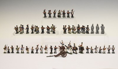 Lot 362 - Quantity of approximately eighty handpainted miniature metal soldiers