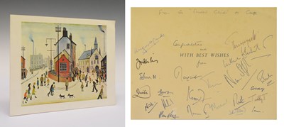 Lot 260 - Greeting card, signed by members of the 'Shadow Cabinet' congratulating Viscount Tonypandy