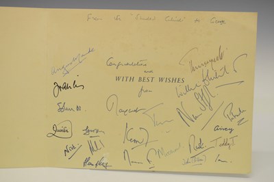 Lot 260 - Greeting card, signed by members of the 'Shadow Cabinet' congratulating Viscount Tonypandy