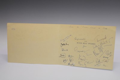 Lot 260 - Greeting card, signed by members of the 'Shadow Cabinet' congratulating Viscount Tonypandy