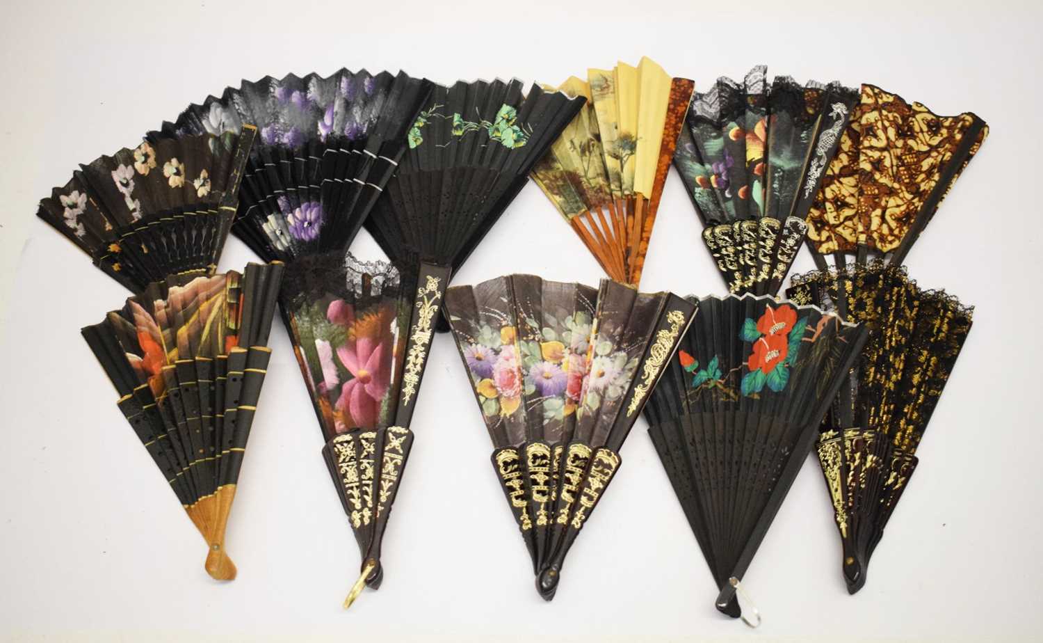 Lot 298 Group of eleven assorted fans