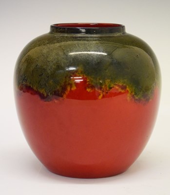 Lot 467 - Bernard Moore two tone flambé ovoid vase