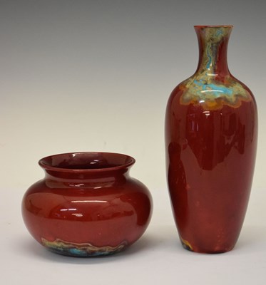 Lot 456 - Bernard Moore flambé vase, etc