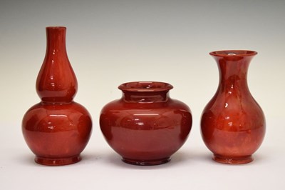 Lot 458 - Bernard Moore - Three flambé vases