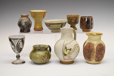 Lot 438 - Assorted studio pottery