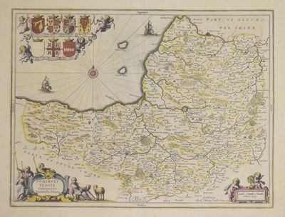 Lot 371 - Attributed to Jansson, Jan (Dutch, 1588-1664) - Map of Somerset